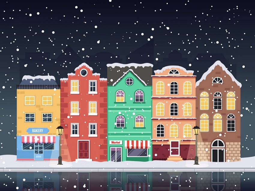 Home Art Winter Snowfall Background