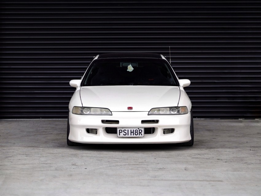 honda type r, honda integra, honda, front view, white