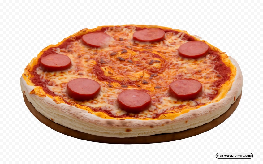 Hot Dog Crust Pizza Round Italian Fast Food PNG Transparent Background