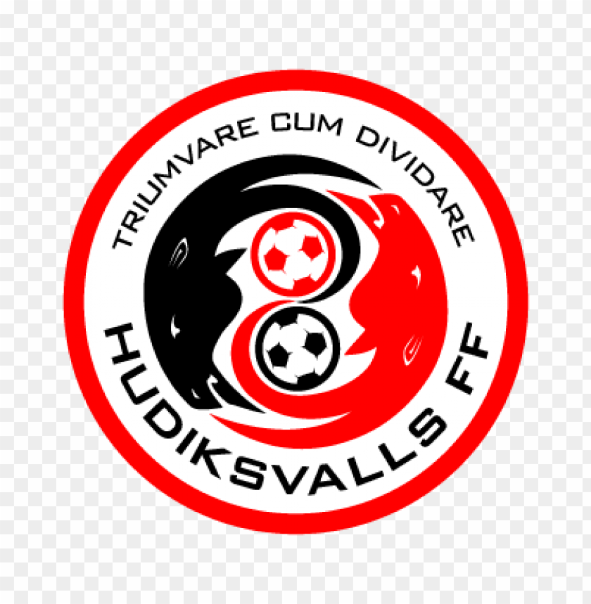 Hudiksvalls FF, football club logo, sports emblem, Swedish football, team colors