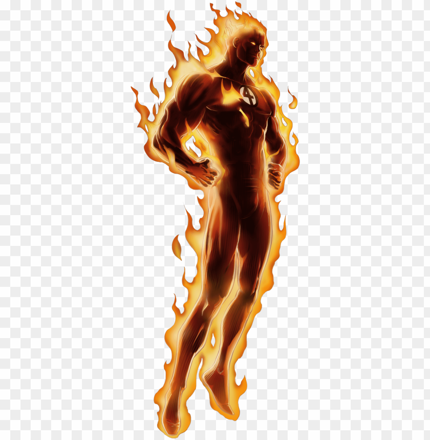 comics, fantasy, human torch, human torch standing, 