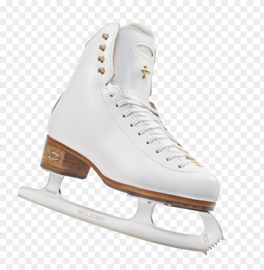 
ice skates
, 
ice
, 
skates
, 
boots with blades
, 
while ice skating
, 
leather straps
