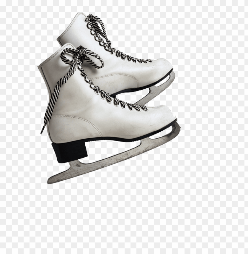 
ice skates
, 
ice
, 
skates
, 
boots with blades
, 
while ice skating
, 
leather straps
