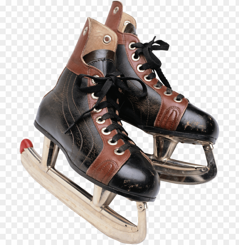 
ice skates
, 
ice
, 
skates
, 
boots with blades
, 
while ice skating
, 
leather straps
