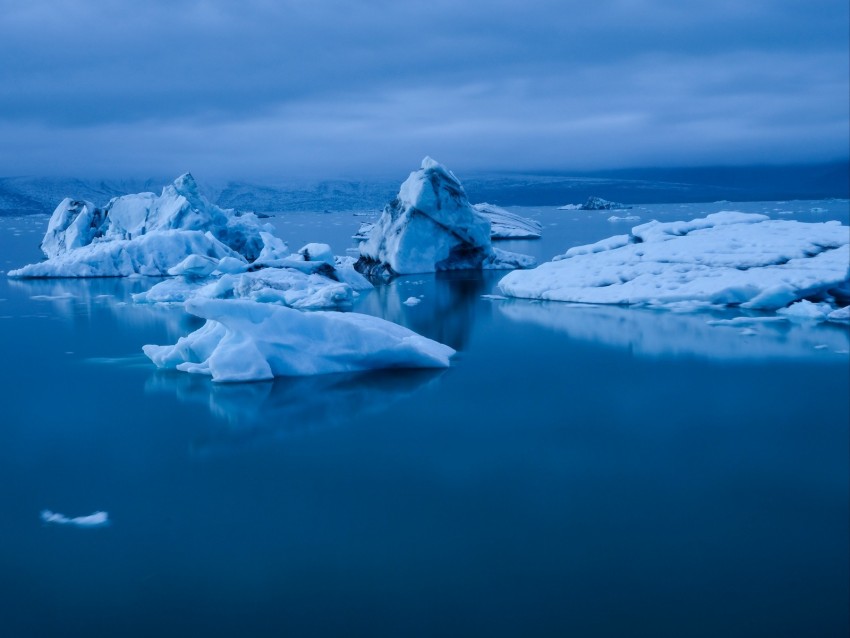 iceberg, ice floe, ice, water, snow