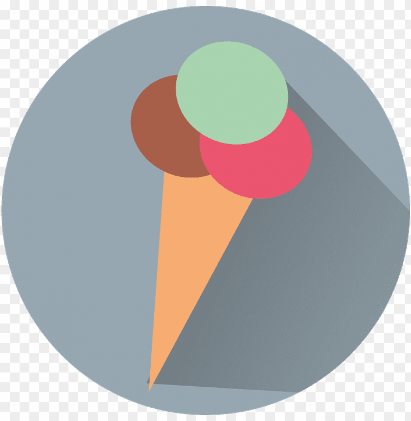 icon, ice cream, ice, dessert, desserts, knob - ice cream icon circle, dessert