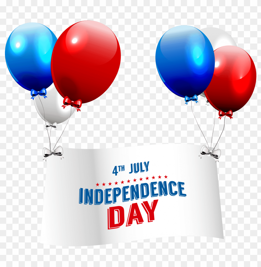 independence, day, with, balloons, transparent, png, 