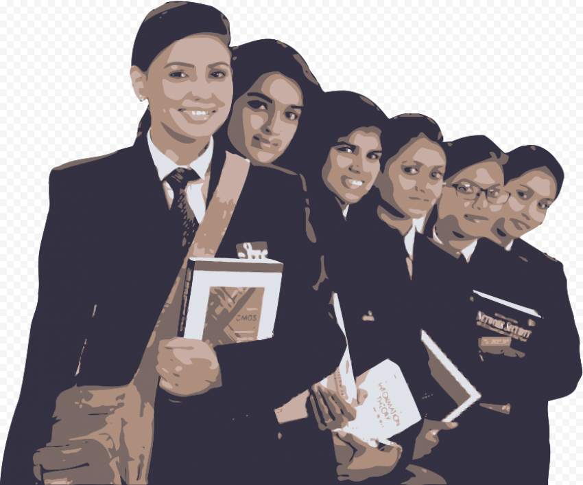 Indian School Students Download - College Students In Uniform PNG Transparent Background