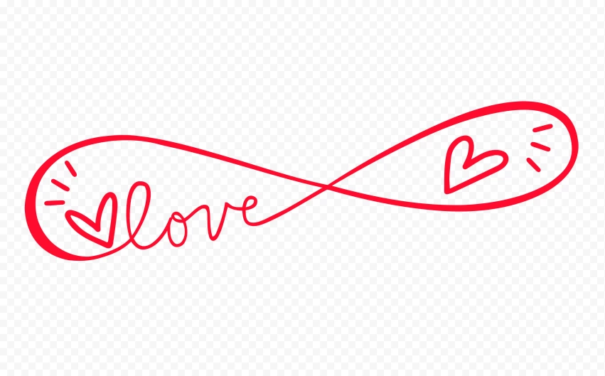 Infinity Love Red Sign Hd PNG Transparent Background