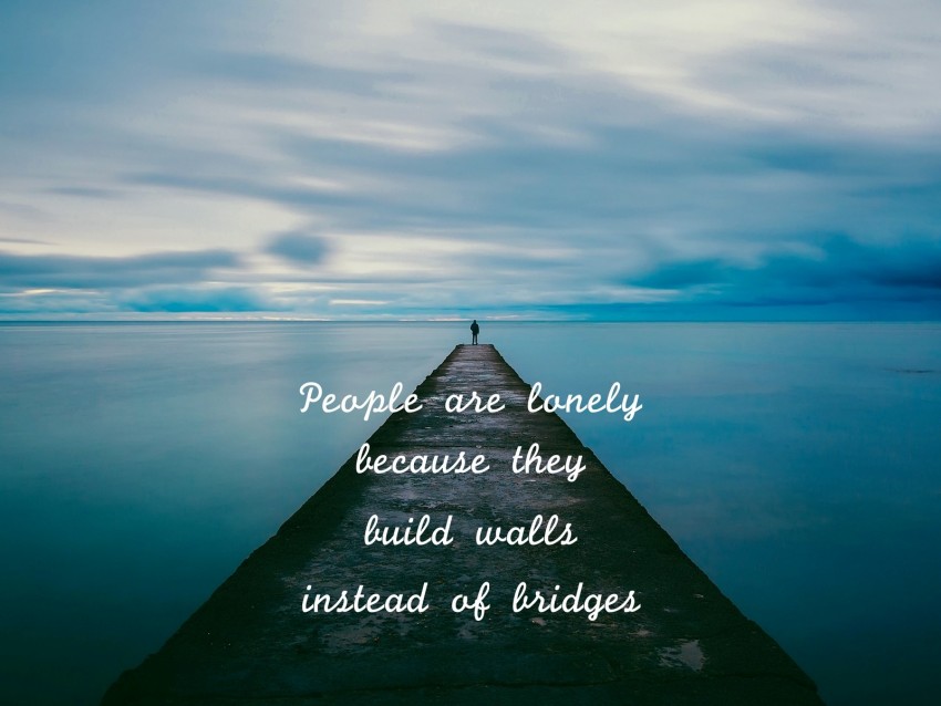 inscription, pier, loneliness, horizon