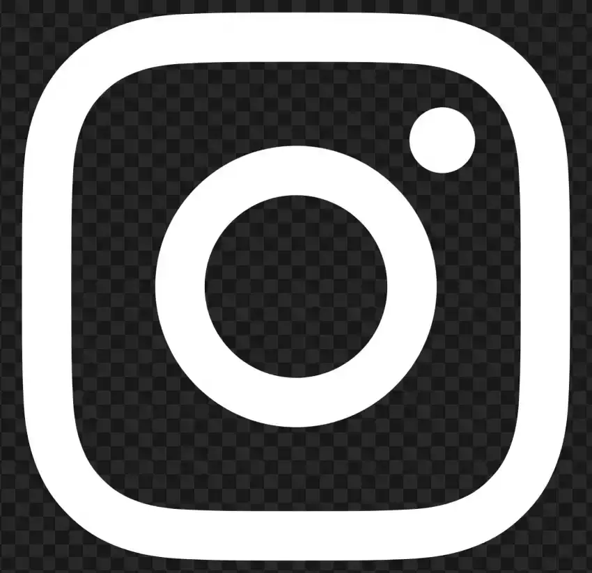 Instagram Icon White Design PNG Transparent Background