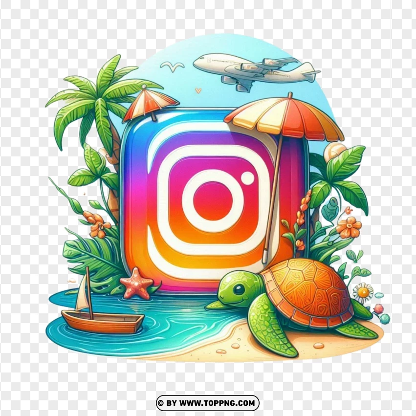 Instagram Logo,  Instagram Symbol,Summer Vibes,Icon, Vector, Media, Symbol