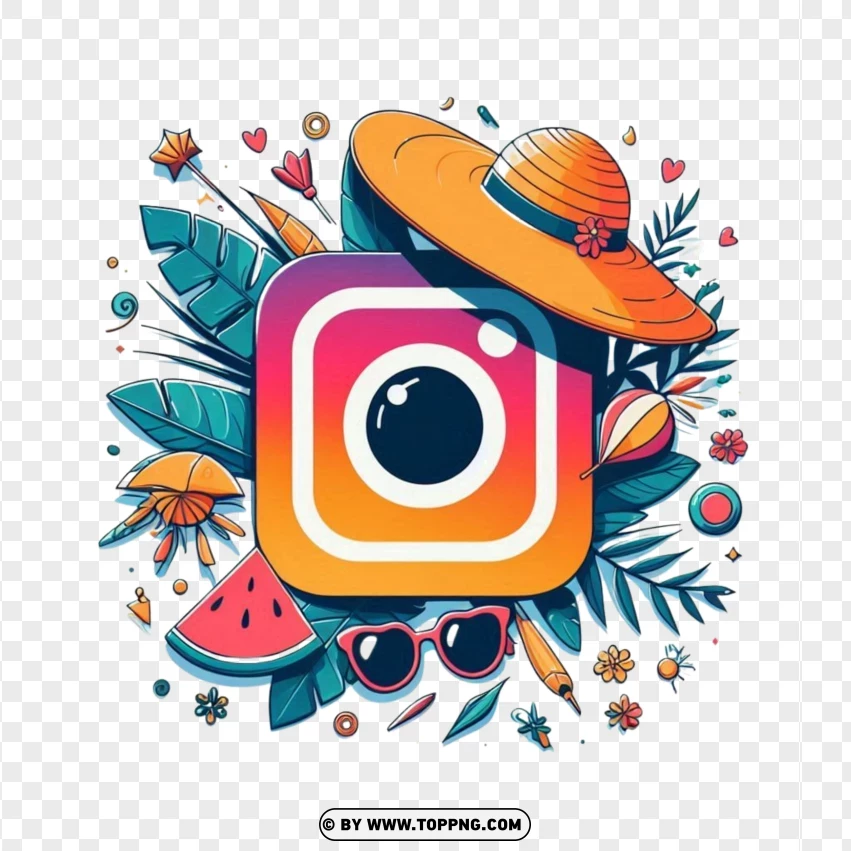 Instagram Logo,  Instagram Symbol,Summer Vibes,Icon, Vector, Media, Symbol