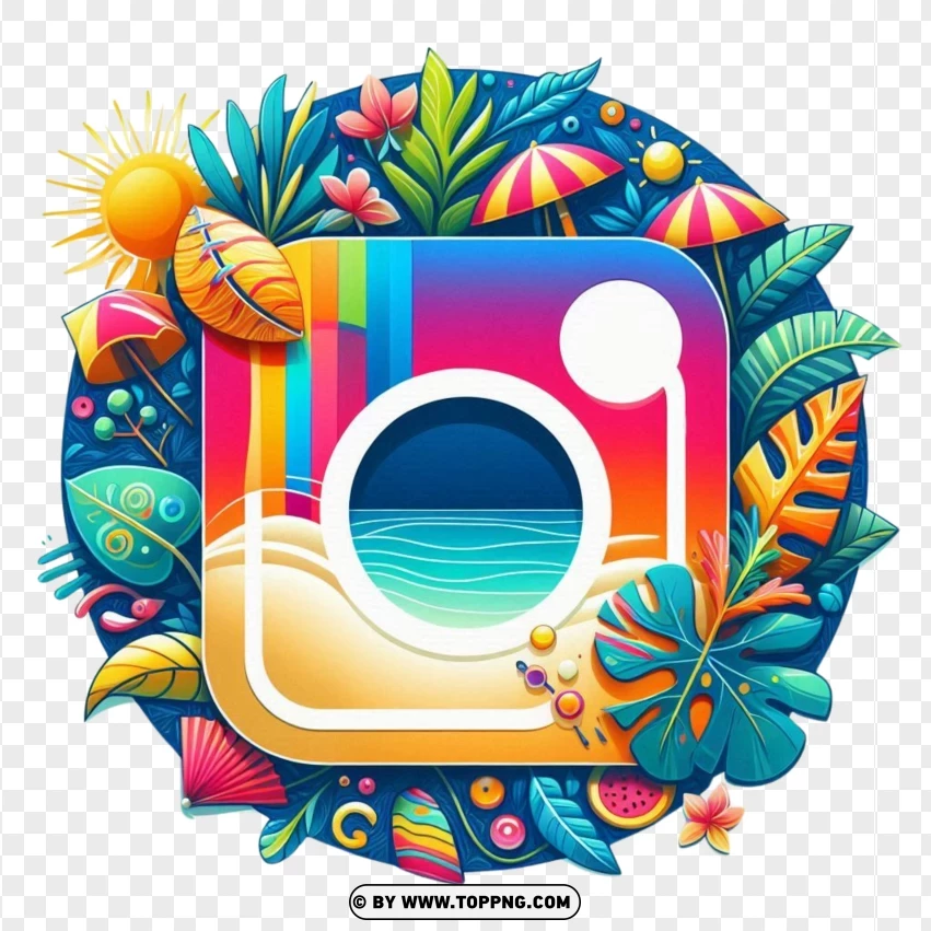 Instagram Logo,  Instagram Symbol,Summer Vibes,Icon, Vector, Media, Symbol