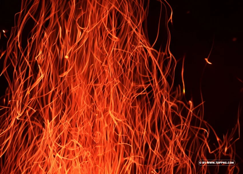 Intense Red Flame Smoke And Spark Stunning PNG Transparent Background