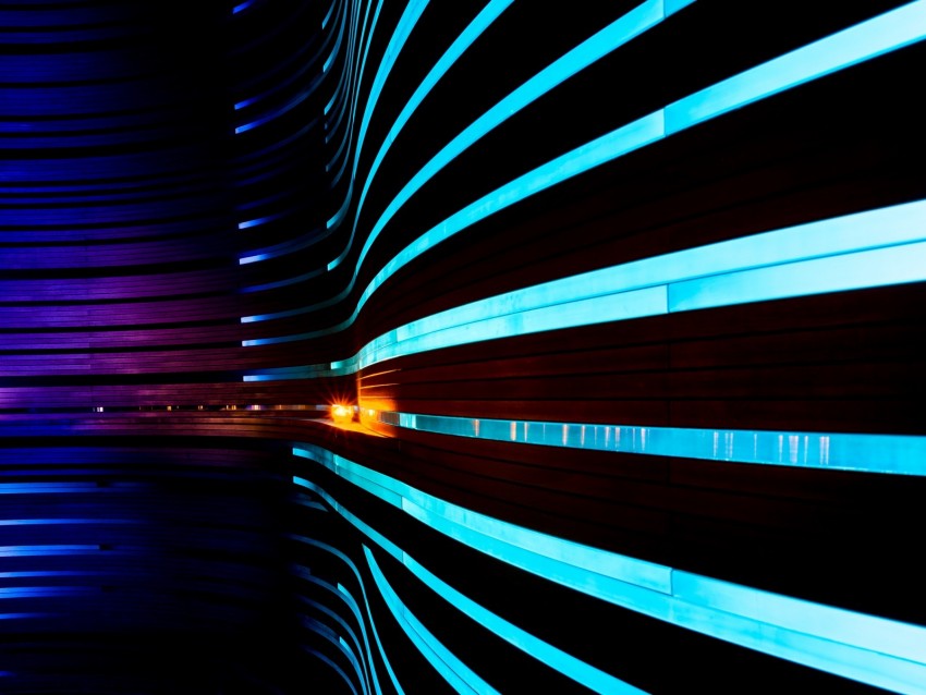 interior, walls, lights, wavy, lines