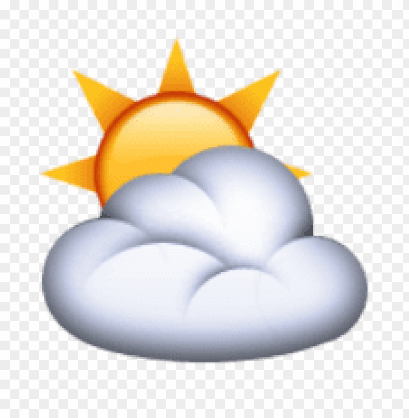 Sun peeking out from behind a cloud, representing partly cloudy weather