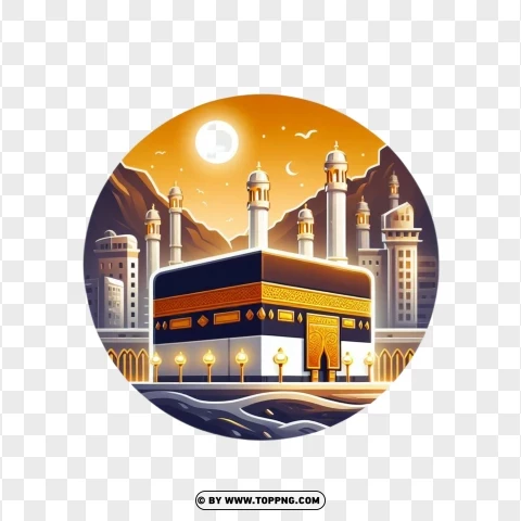 Islamic Kabah Logo PNG Transparent Background