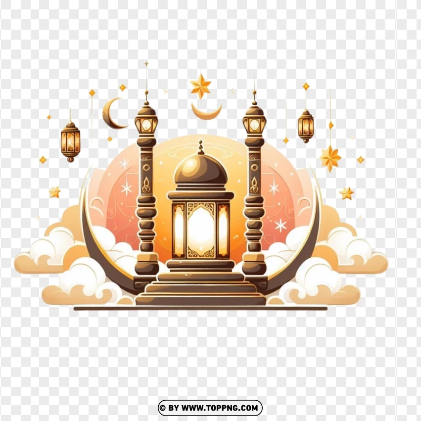 greeting cards ideas,Islamic,Eid,Fanoos, Crescents, Stars, Decoration