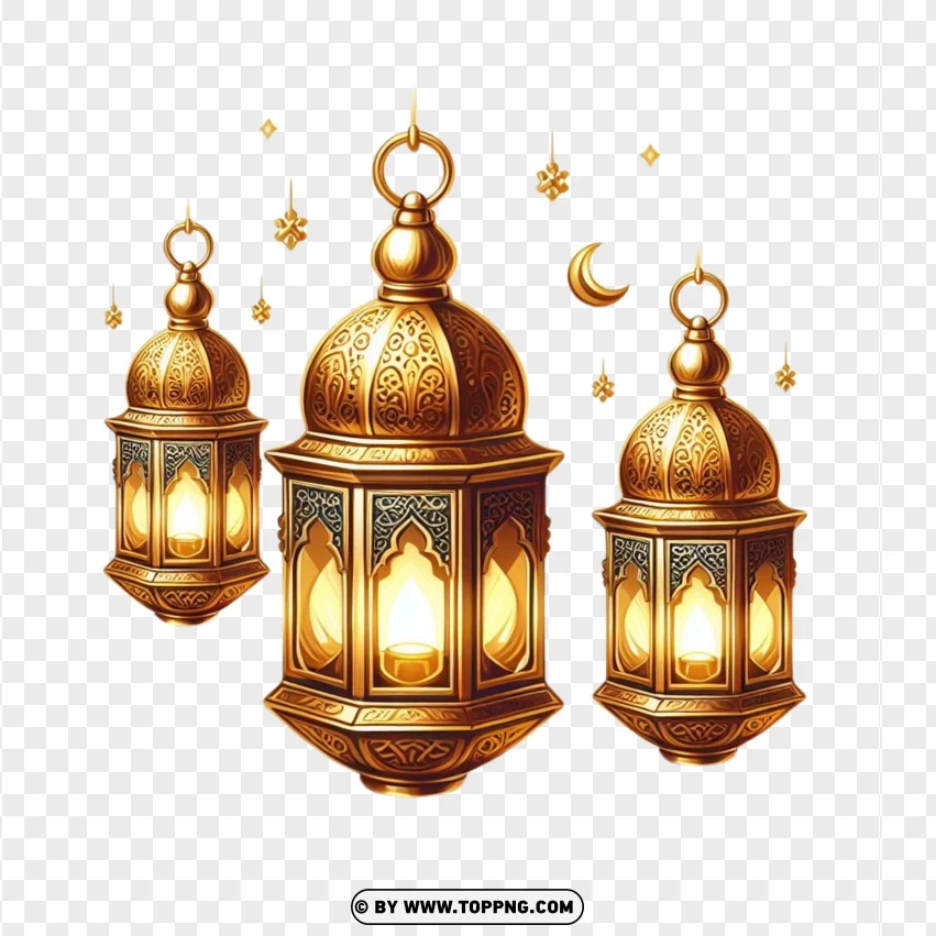 Fanoos,Islamic, lantern,Crescents, Stars,isolated, Eid