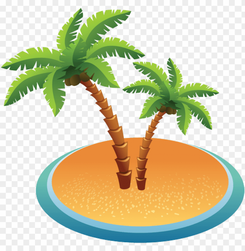 tropical, beach, palm trees, island, vacation