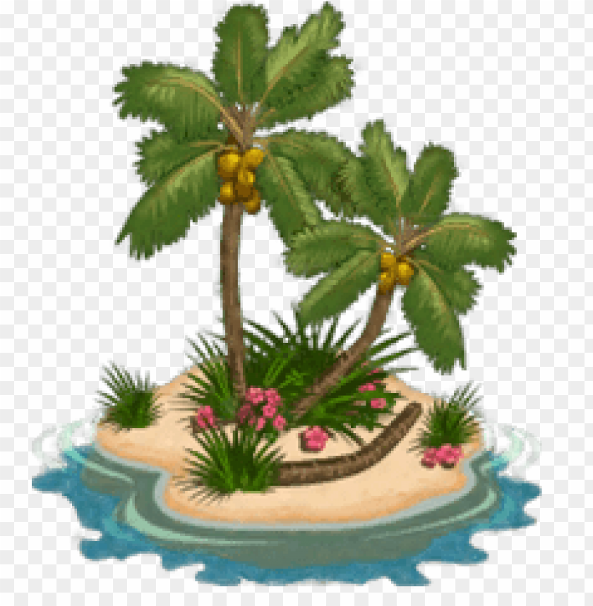 Tropical Island, Palm Trees, Beach, Exotic Plants, Paradise