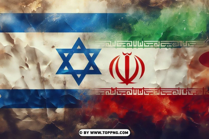 Israel And Iran Flag Together Israel And Iran Conflict PNG Transparent Background