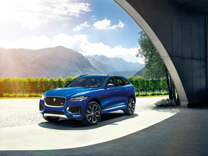 jaguar f-pace, jaguar, crossover, blue, dynamic, powerful, auto