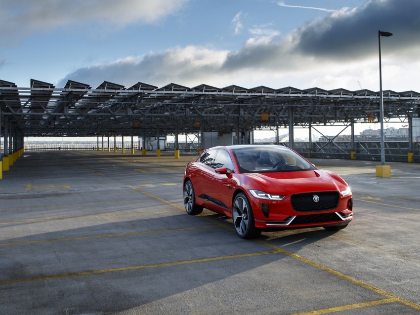 Jaguar I-pace Jaguar Crossover Red Background