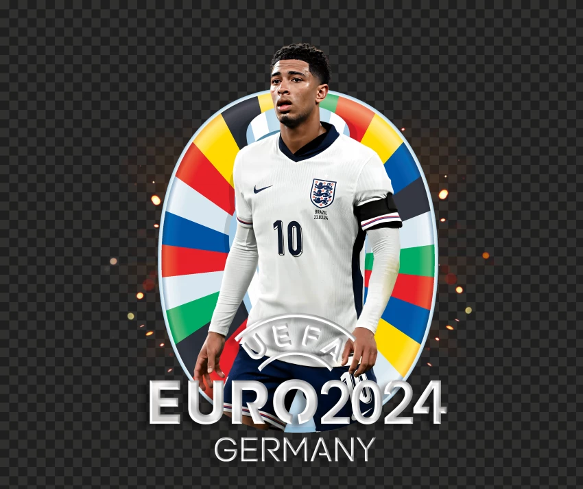 Jude Bellingham English Player In Uefa Euro 2024 PNG Transparent Background