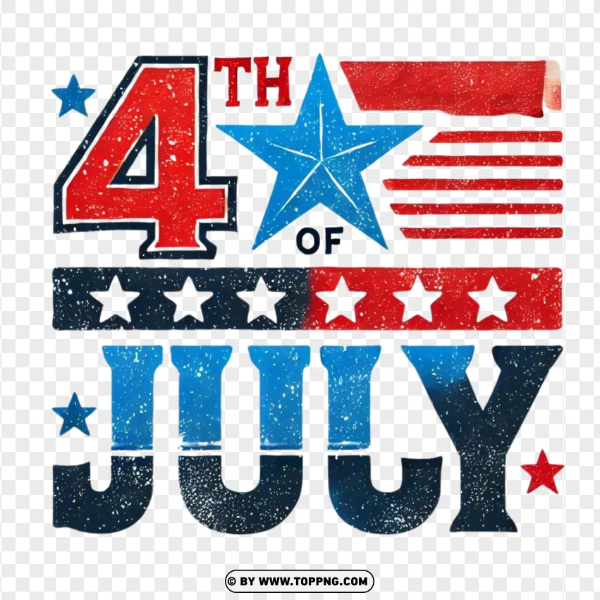 July 4th Design PNG Transparent Background