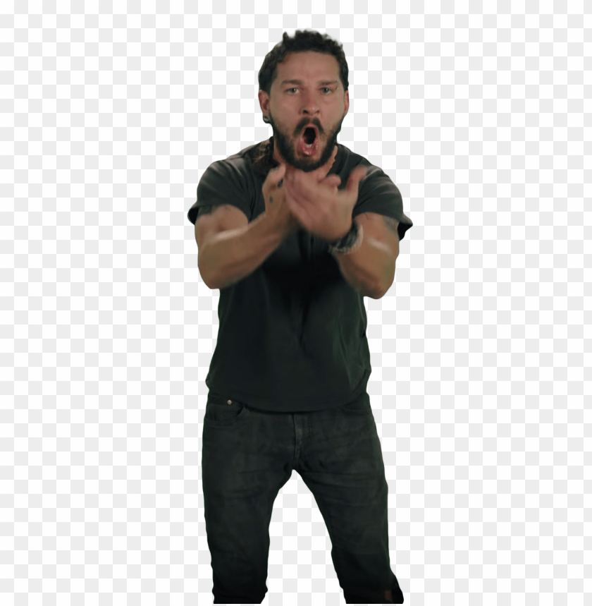 Just Do It Shia Labeouf Angry PNG Transparent Background