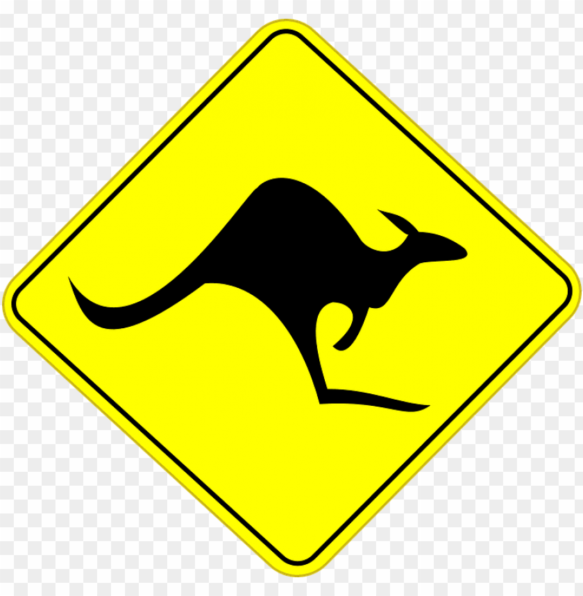 transport, traffic signs, kangaroo road sign australia, 