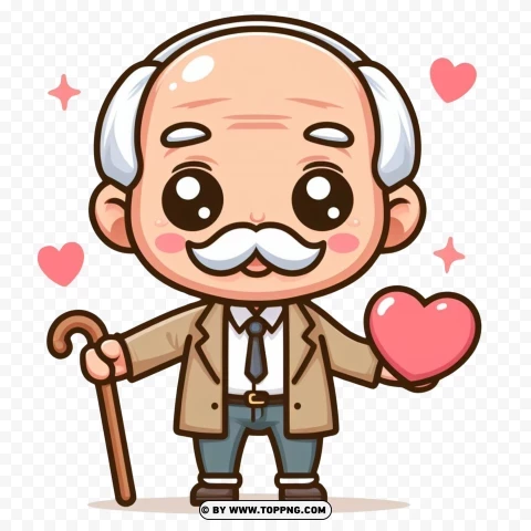 Kawaii Old Man,Elderly Romance ,Kawaii Valentine,Flirty Senior,Sweetheart,in love,relationship