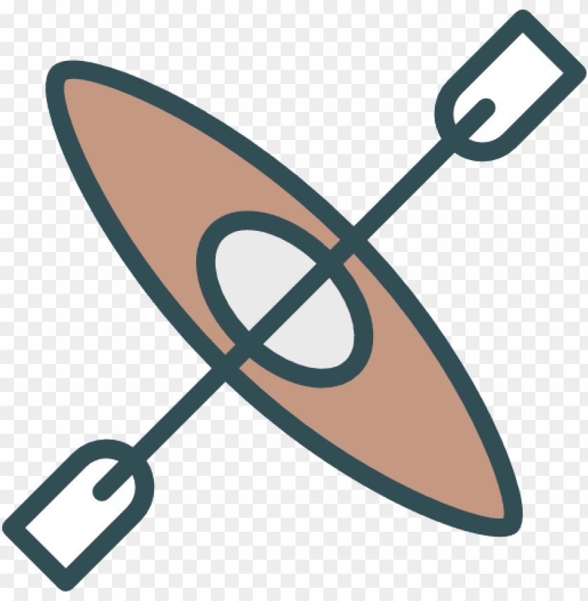 sports, kayak, kayak top view icon, 