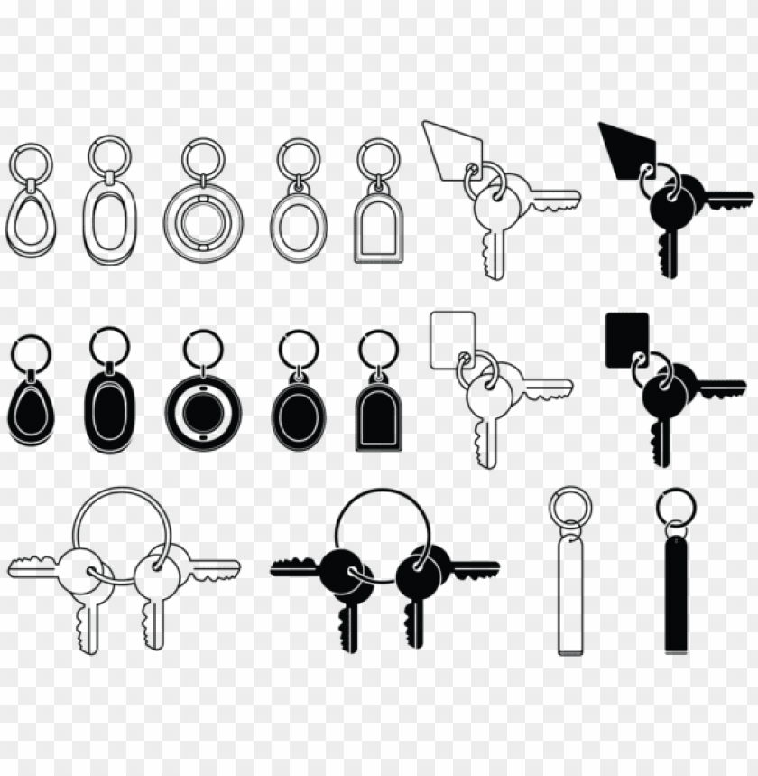 Key Chains Icons - Keychain Square Icon PNG Transparent Background