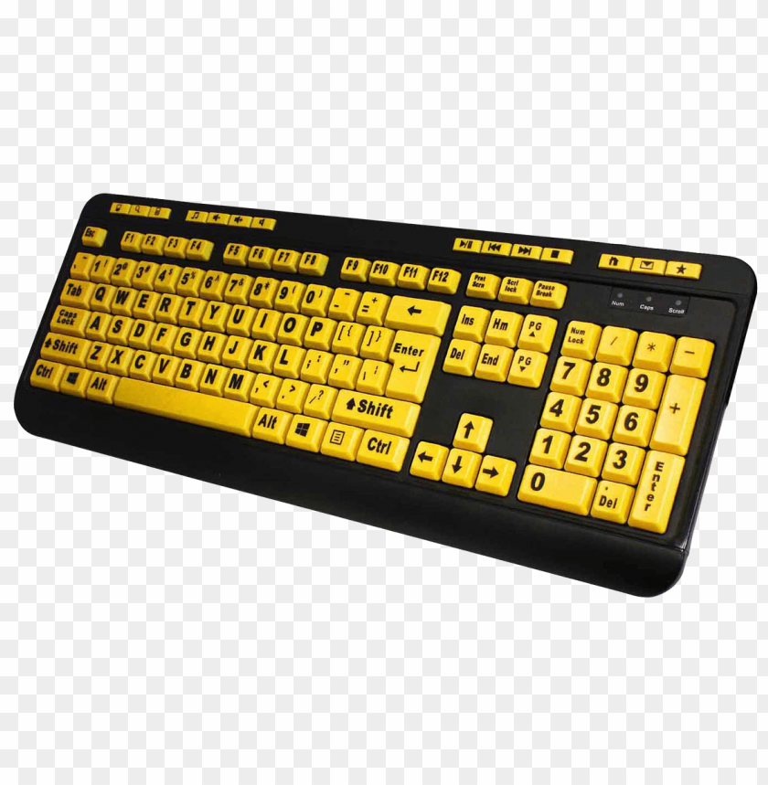 High Contrast Keyboard PNG, computer accessory, input device, object