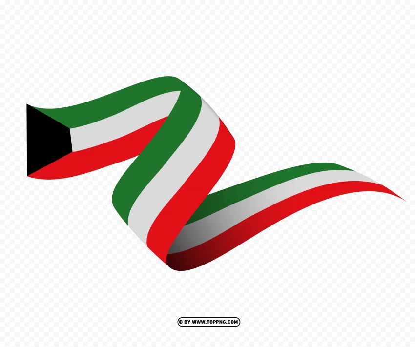 Kuwait Waving Illustration Flag Image PNG Transparent Background