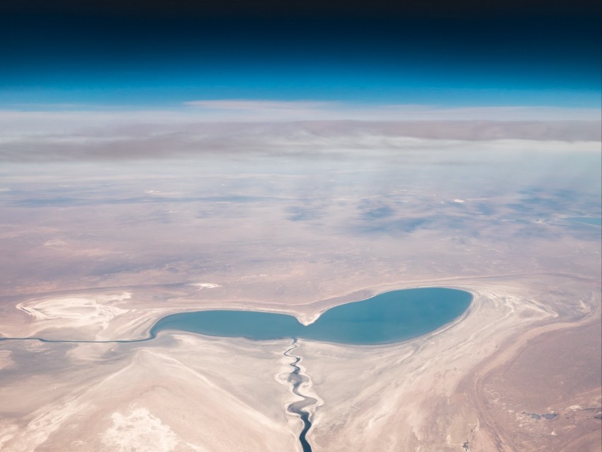 Lake Aerial View Overview Height Background