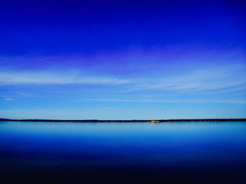 Lake Coast Horizon Water Sky Background