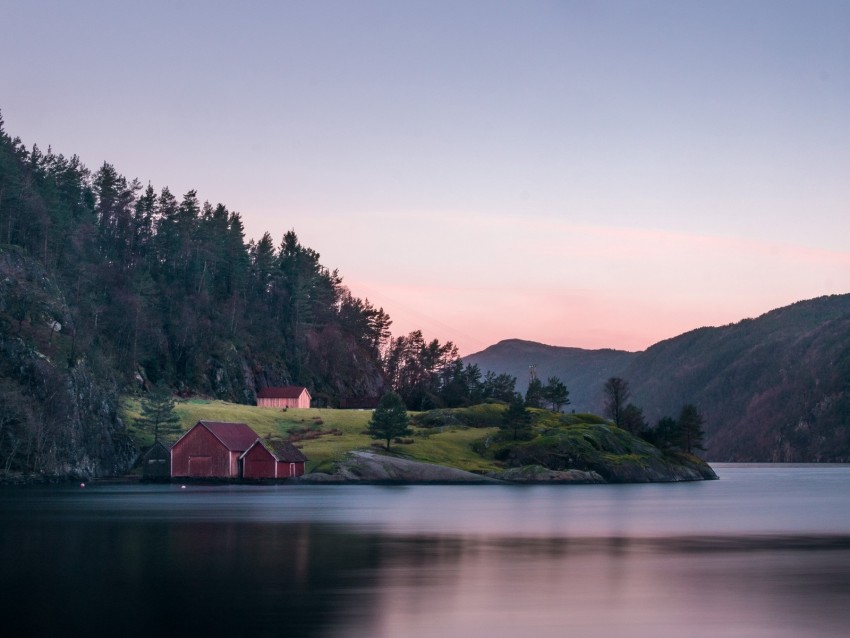 Lake House Silence Nature Background