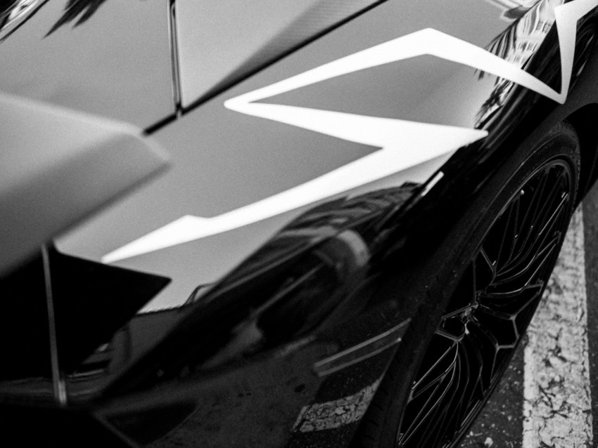 lamborghini, bw, black, car