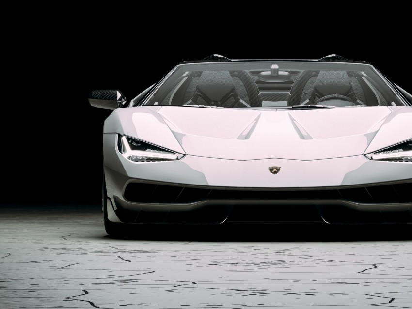 lamborghini centenario, lamborghini, car, sportscar, white, front view