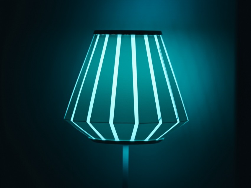 lamp, lamp shade, glow, lines, light