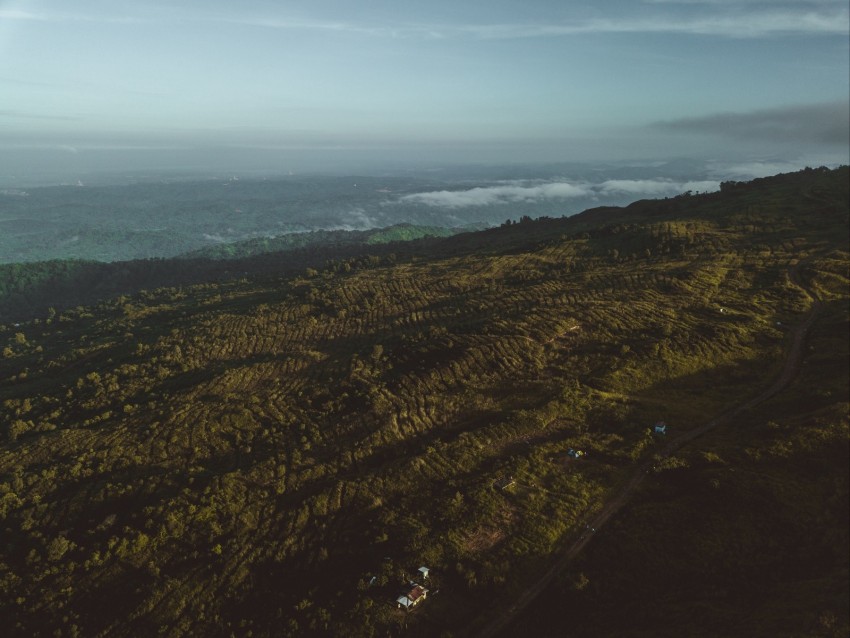 landscape, plateau, aerial view, height, overview