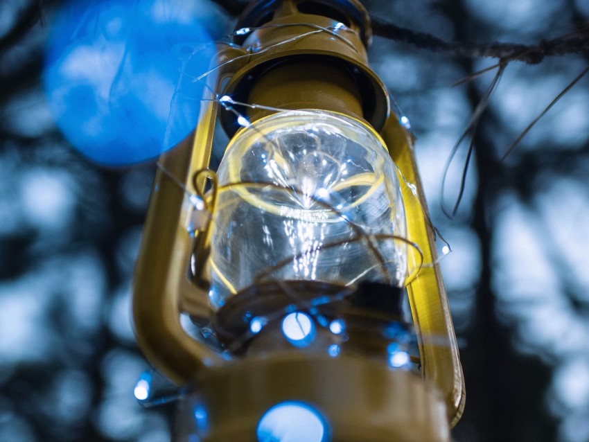 Lantern Lamp Light Glow Garland Blur Bokeh Background