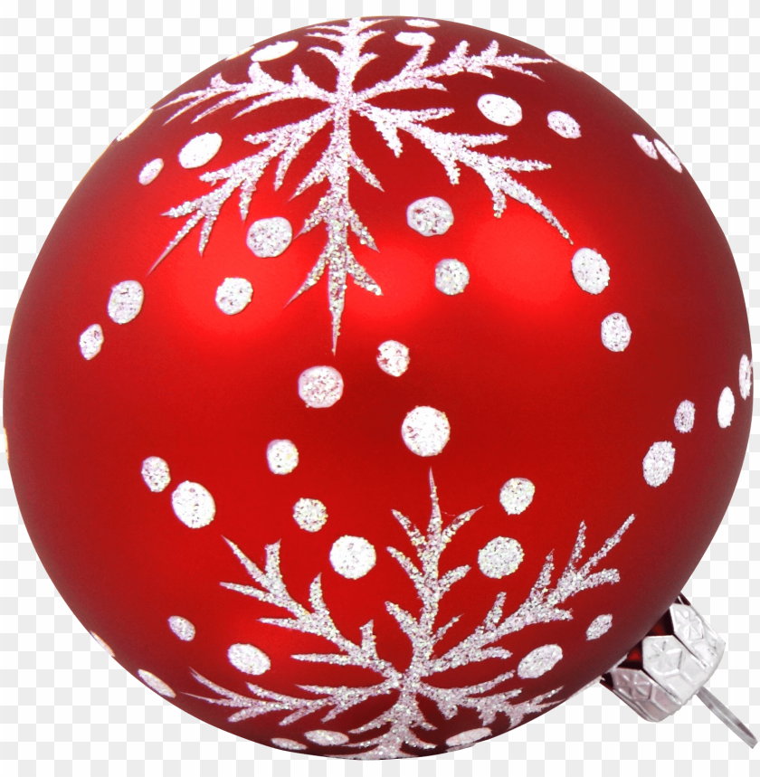 Large Christmas Red Ball PNG Transparent Background