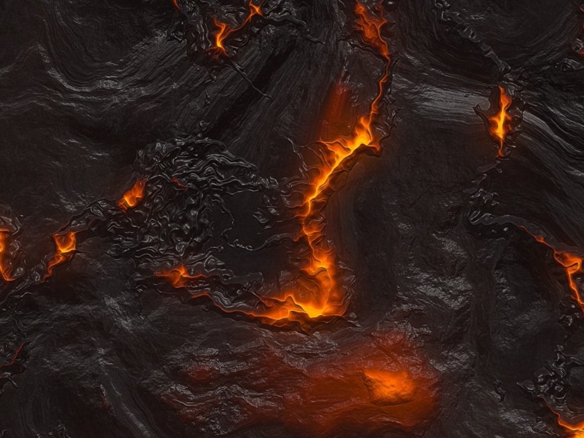 Lava Texture Surface Cranny Fire Hot Background