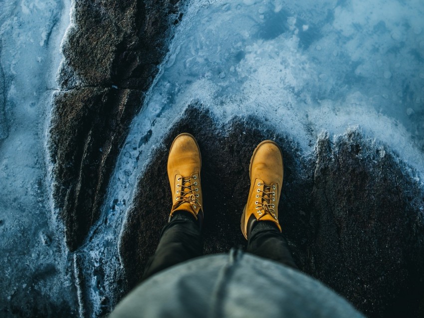 legs, boots, water, shore, stone