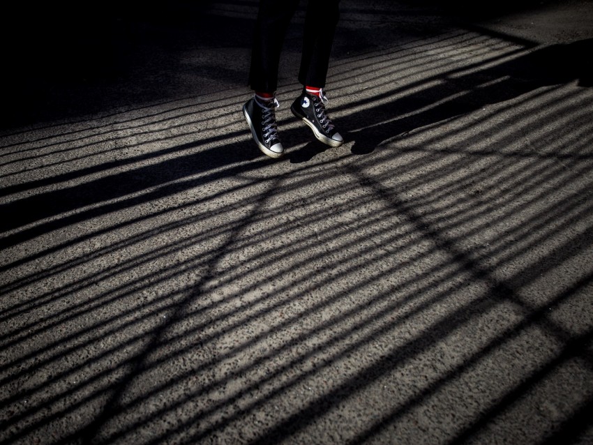 legs, jump, sneakers, shoes, shadow